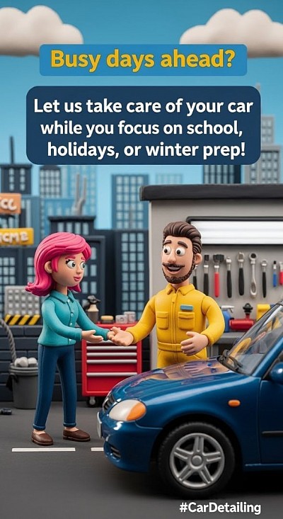 Busy days that ok A & C Car Detailing is here for you